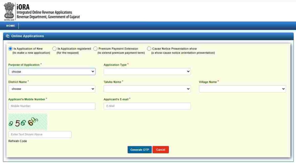Online Application Anyror Gujarat
