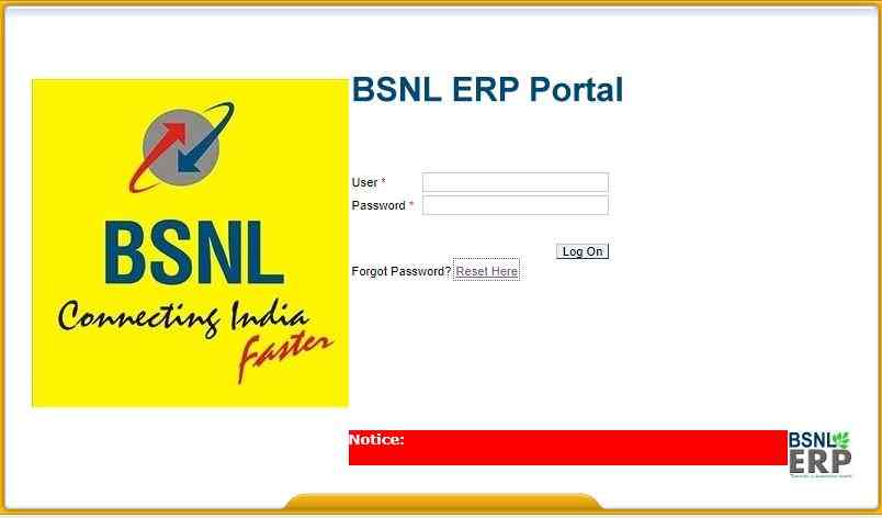 BSNL ERP Portal