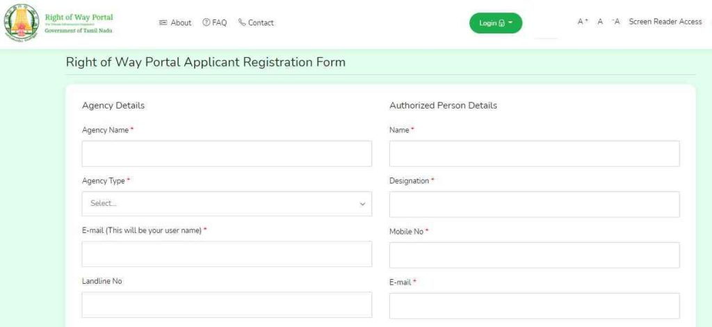 TN ROW Portal Registration