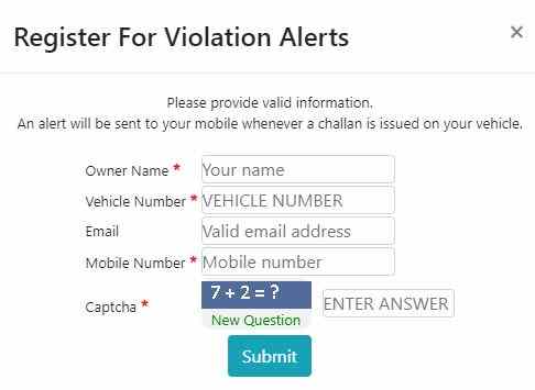 TS E Challan Registration