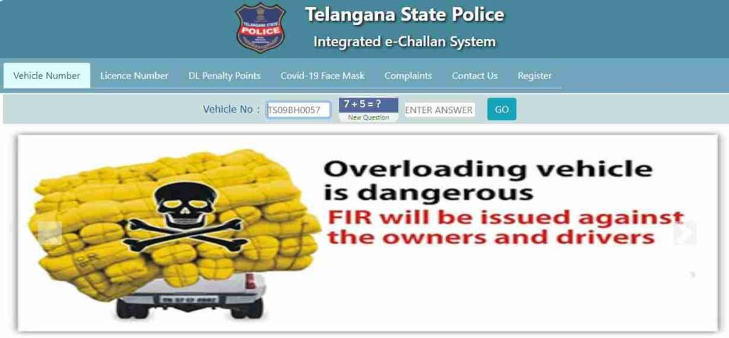 TS E Challan Telangana