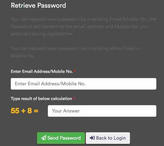 Mahendras Reset Password