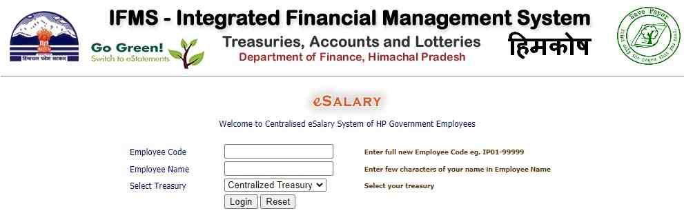 IFMS Himkosh Salary Statement