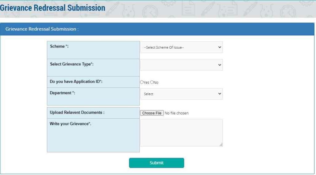 Grievance Redressal Submission