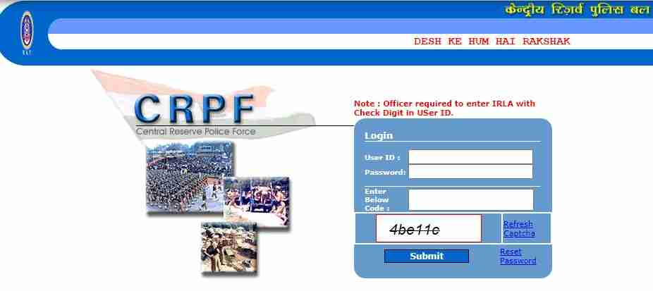 CRPF Pay Slip 