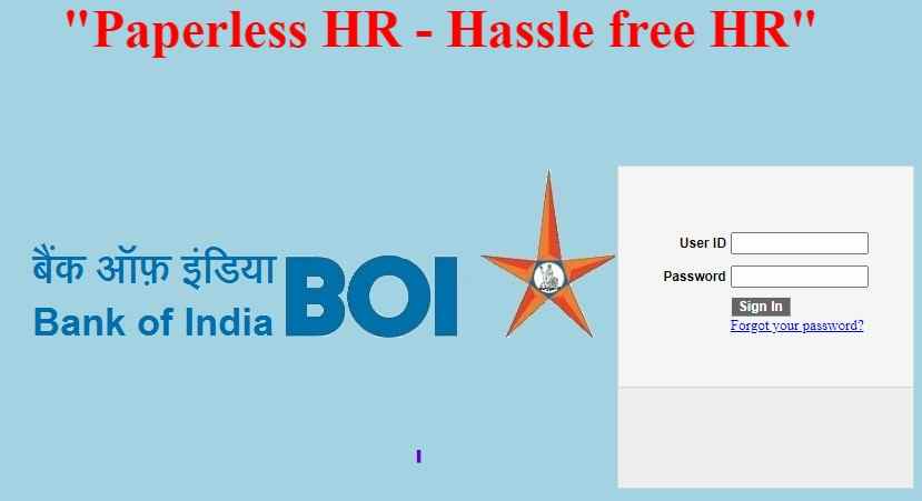 BOI HRMS Login Portal