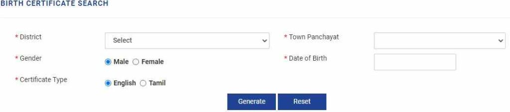 Birth Certificate Search