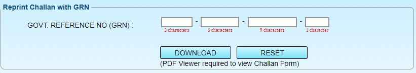 GRIPS Challan Reprint