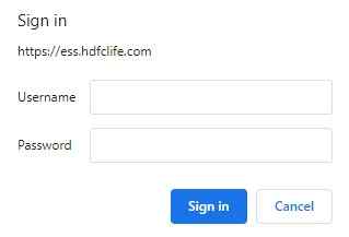 HDFC Life ESS Portal Login