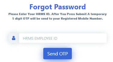 HRMS Railway Forgot Password