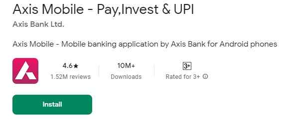 Axis Bank Mobile Application