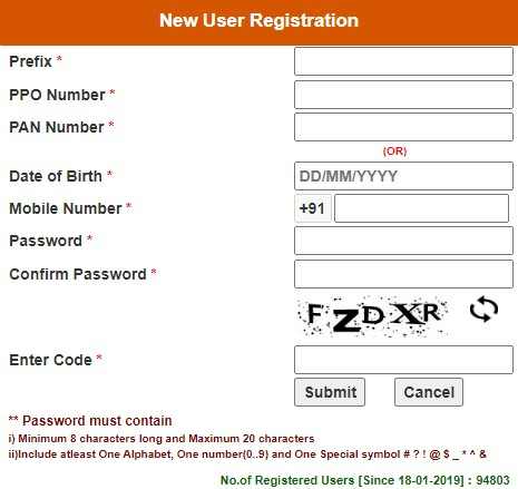 TNEB Pension User Registration