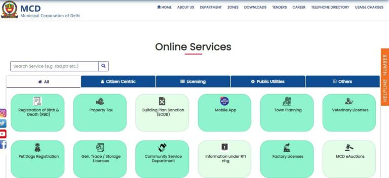 MCD Property Tax Online Payment For Delhi East North And South 