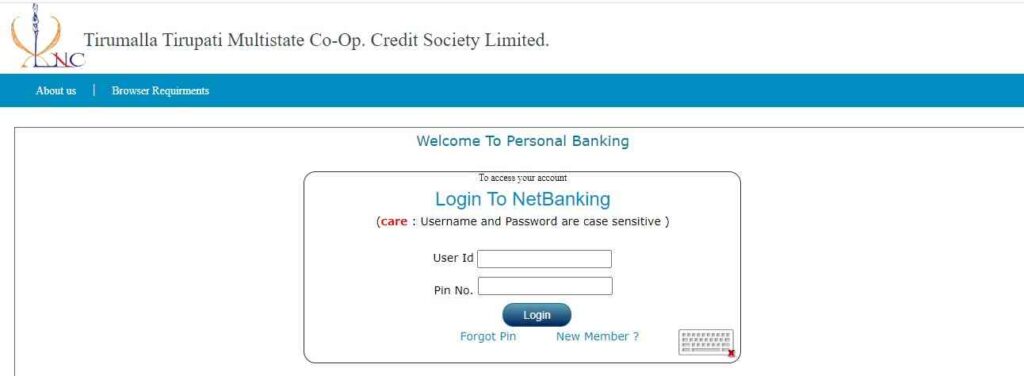 TTMS Credit Net Banking Login