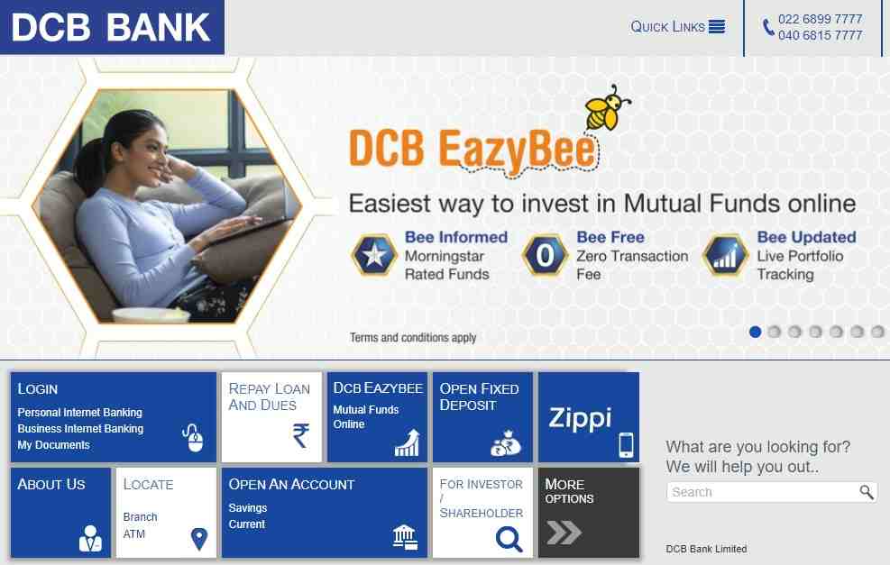 DCB Bank Net Banking Portal